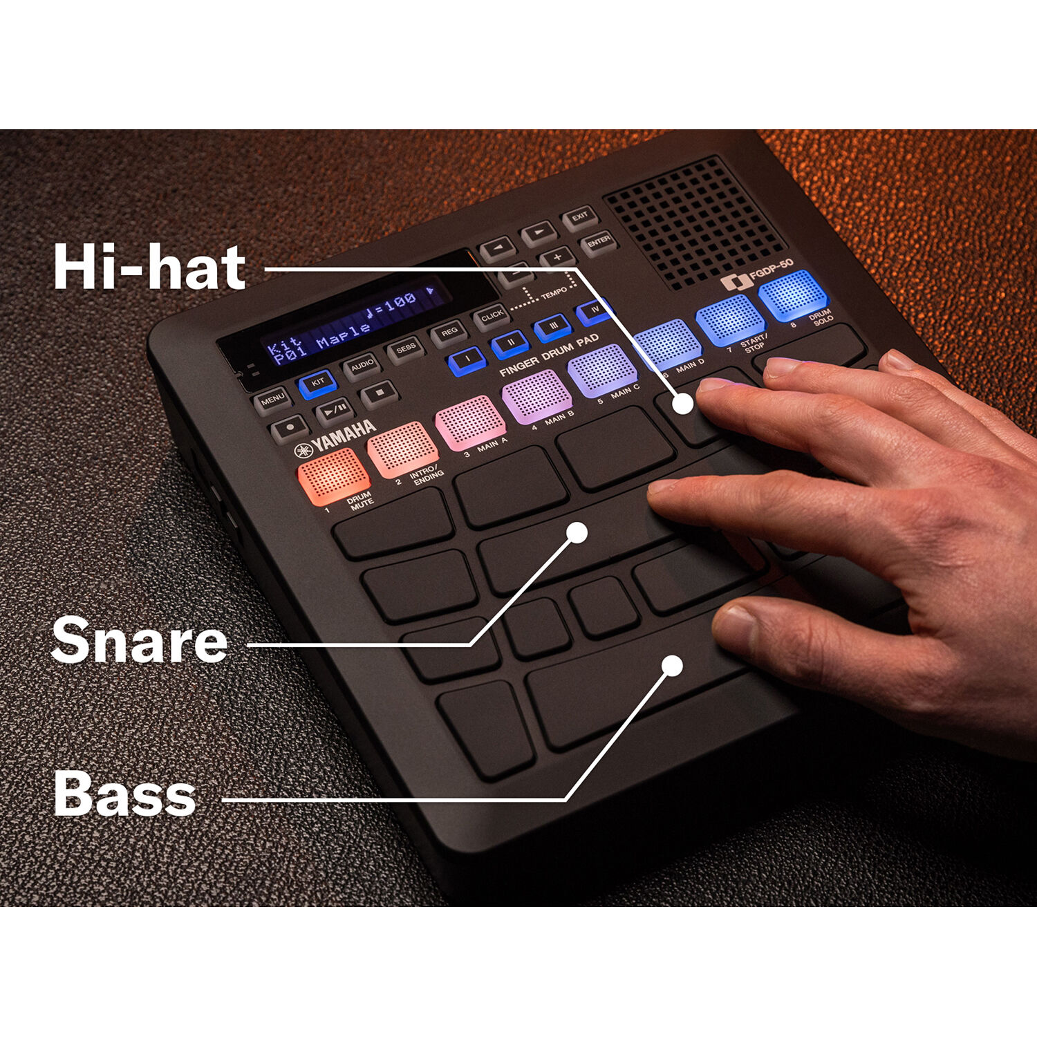 1693885617_IMG_2070315.jpg Yamaha FGDP-50 Finger Drum Pad - Imagen 2