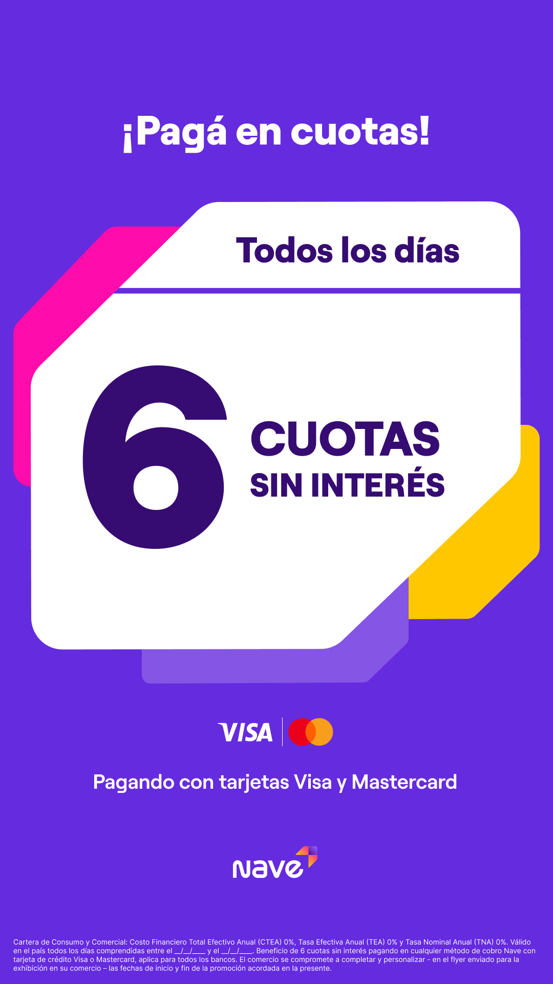 6 Cuotas sin interes todos los bancos