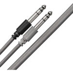 Elektron Cable de audio balanceado TRS doble para teléfono de 1/4" (3') - Imagen 2