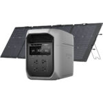Central eléctrica portátil EcoFlow DELTA 3 Max Plus con panel solar de 220 W (negro)