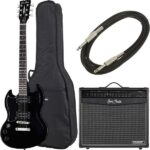 Harley Benton DC-200LH BK Student Ser Bundle