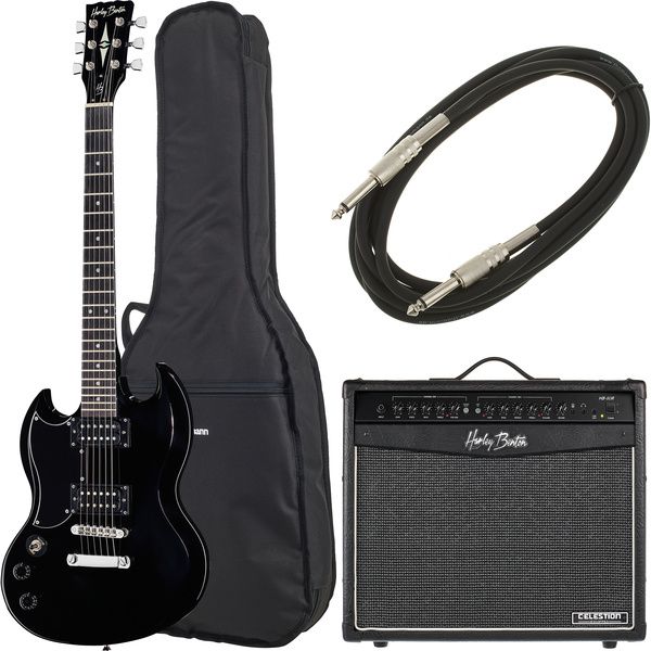 053f67837920fe8499007ee489b700f1.jpg Harley Benton DC-200LH BK Student Ser Bundle - Imagen 1