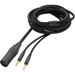 Cable estéreo de doble cara Beyerdynamic con mecanismo de bloqueo para uso en modo equilibrado (XLR de 4 pines a dos de 3,5 mm, 9,8')