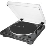 Audio-Technica AT-LP60XBT-USB-BK Tocadiscos estéreo de dos velocidades totalmente automático con Bluetooth y USB (negro, paquete de 2)