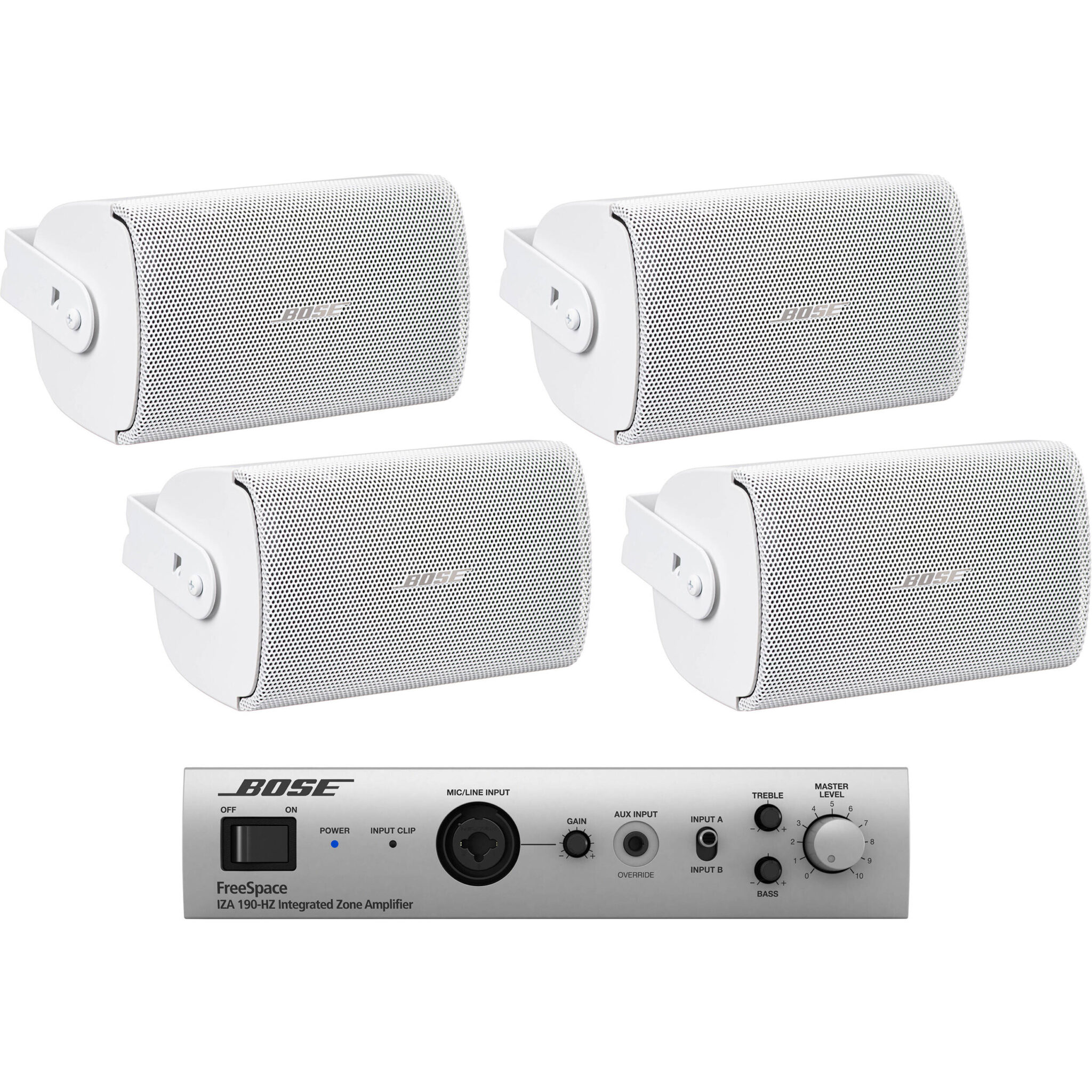 05f42e29b764909685b21c45fc031428.jpg Bose Professional AudioPack Pro S4 Sistema de audio de montaje en superficie (blanco) - Imagen 1