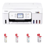 Canon PIXMA G3290 Wireless MegaTank All-in-One Printer with Four GI-21 Ink Bottles Kit