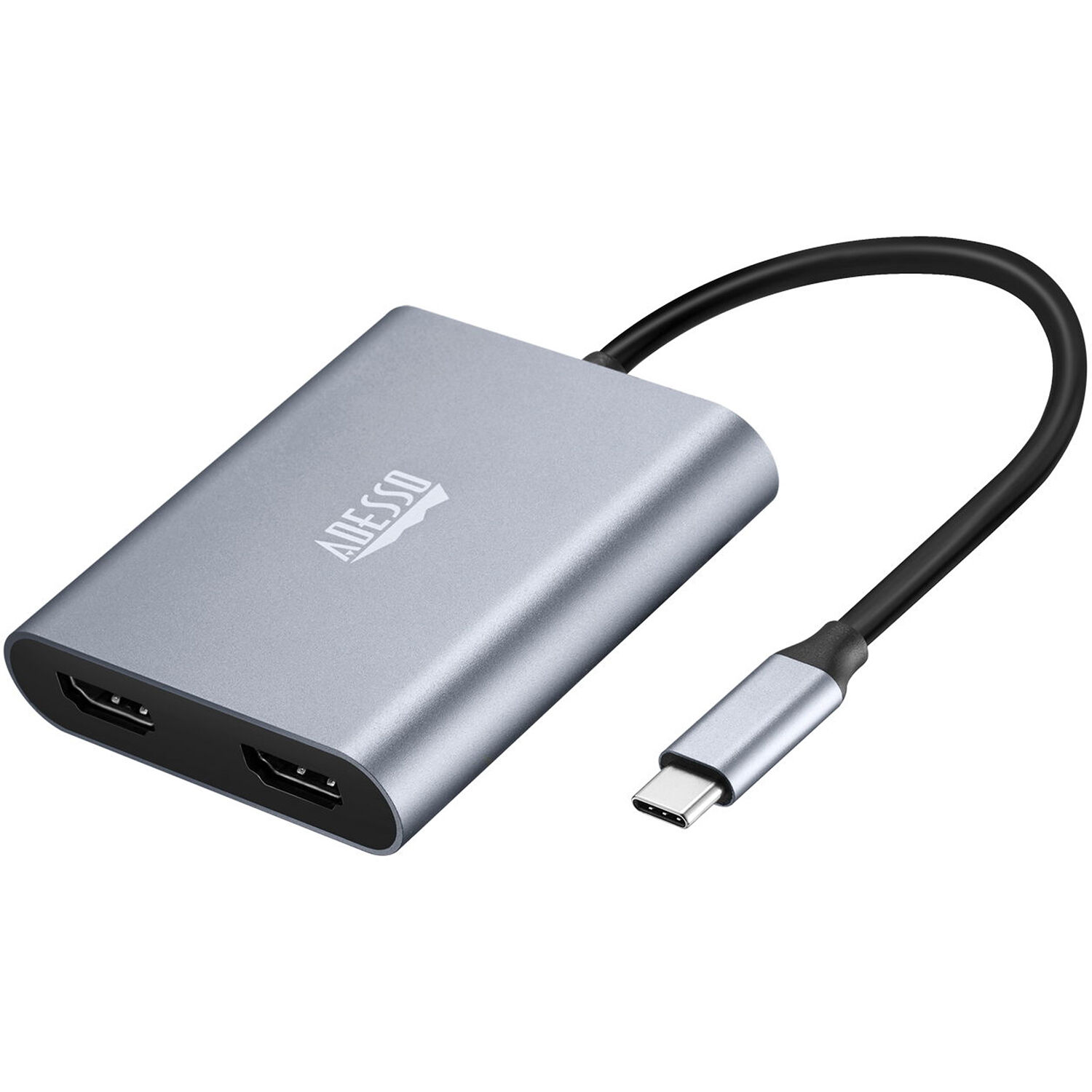 08db96fd952501dc39a75bbd90b7f5d1.jpg Adaptador Adesso USB-C macho a Dual-HDMI 4K hembra (5,9") - Imagen 1