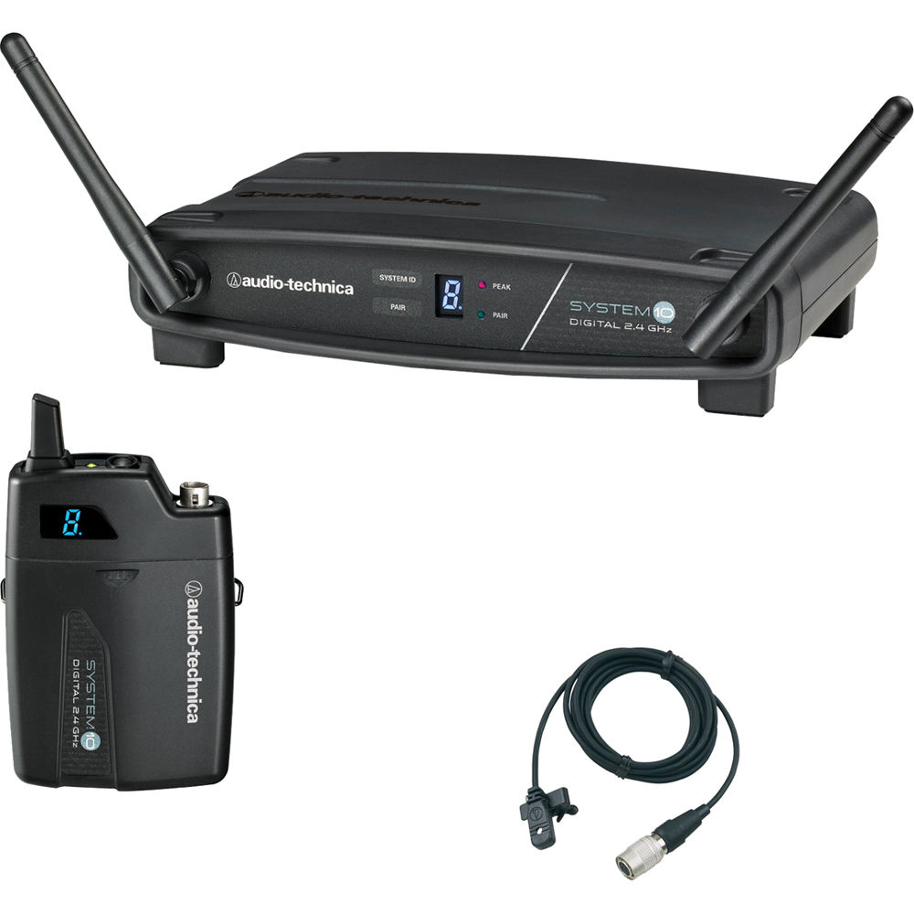 09386d7d0ccd759937746228b6b3cdc2.jpg Audio-Technica ATW-1101/L System 10 Sistema de micrófono Omni Lavalier inalámbrico digital (2,4 GHz) - Imagen 1