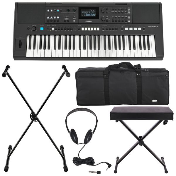 0979abb6b50c1628b5dd1678e2476be9.jpg Yamaha PSR-E483 Deluxe Bundle - Imagen 1