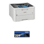 Impresora digital compacta en color Brother Wireless HL-L3220CDW con kit de cartucho de tóner negro de rendimiento estándar TN229BK - Imagen 3