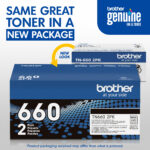 Cartucho de tóner negro de alto rendimiento Brother TN660 (paquete de 2) - Imagen 4