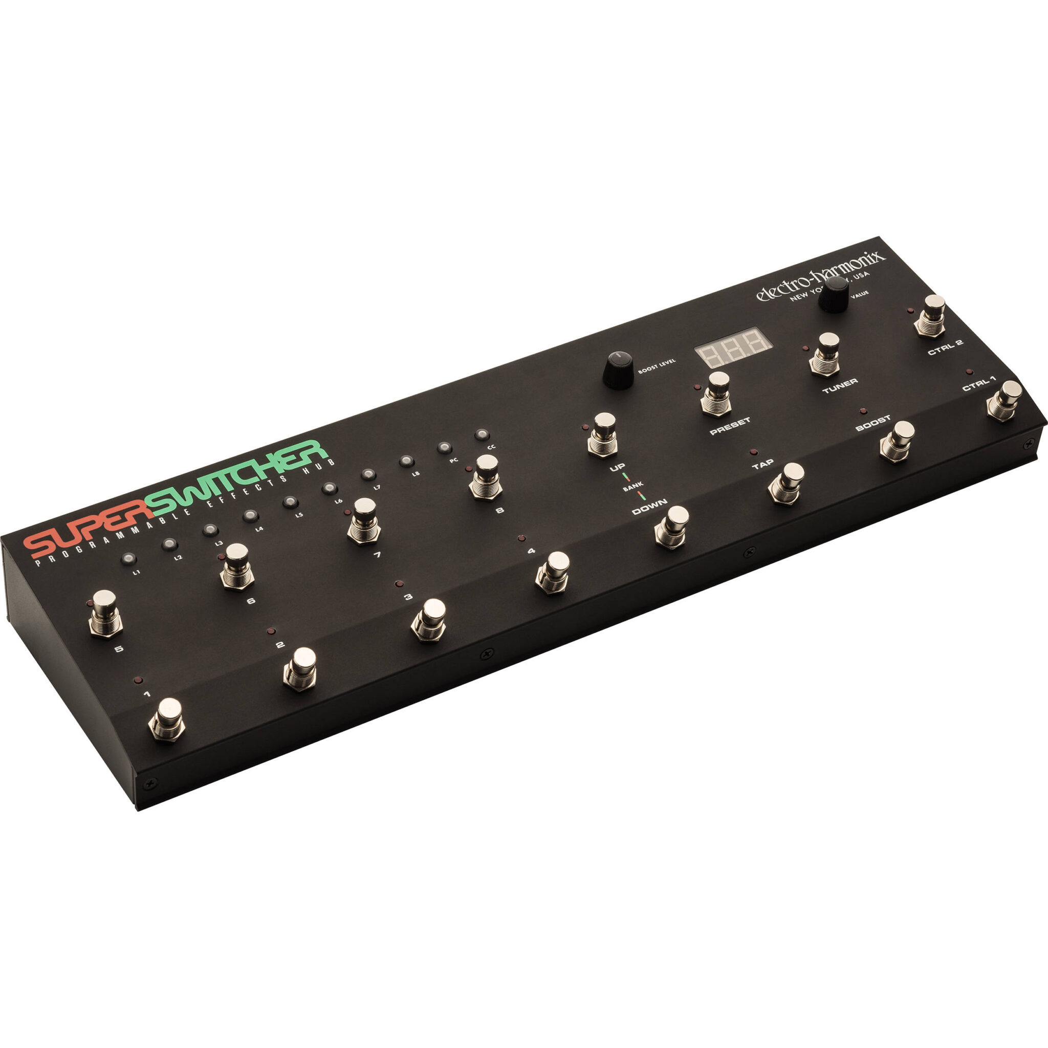 0abbe793135ca671102e8ac664f0b07b.jpg Electro-Harmonix Super Switcher Concentrador de efectos programables para guitarra eléctrica - Imagen 1