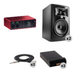 Focusrite Scarlett 4i4 USB-C Kit de mezcla de interfaz de audio/MIDI con monitores y cables (4.ª generación)
