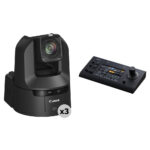 Canon CR-N400 4K 12G-SDI NDI 20x Zoom PTZ 3-Camera Kit with Touchscreen Controller (Satin Black)