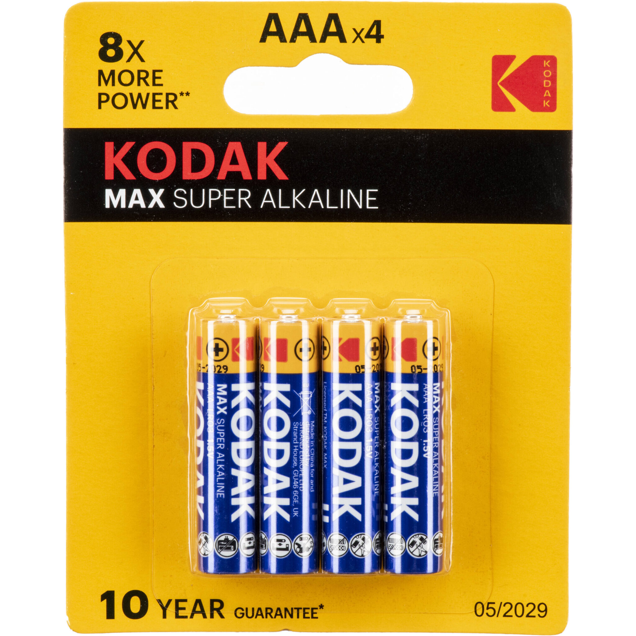 0f5e8475491f6c625eb3045c21ed0c51.jpg Pilas alcalinas Kodak MAX AAA de 1,5 V (paquete de 4) - Imagen 1