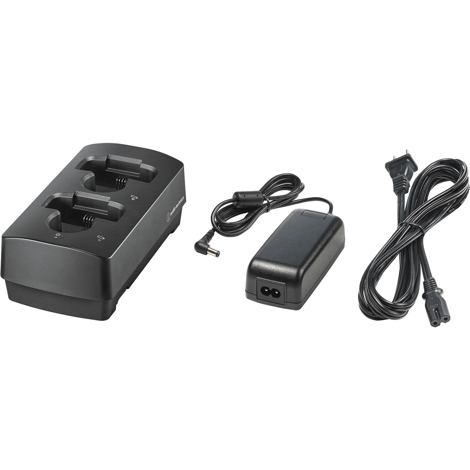 0fcaa0064c1aa8179f516107a8a0f03b.jpg Audio-Technica ATW-CHG3AAD Paquete de carga inteligente de 2 bahías con ATW-CHG3A y adaptador de CA - Imagen 1