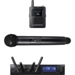 Audio-Technica ATW-1423 System 20 PRO Sistema de micrófono combinado inalámbrico digital para 2 personas con transmisores de mano y petaca (2,4 GHz)