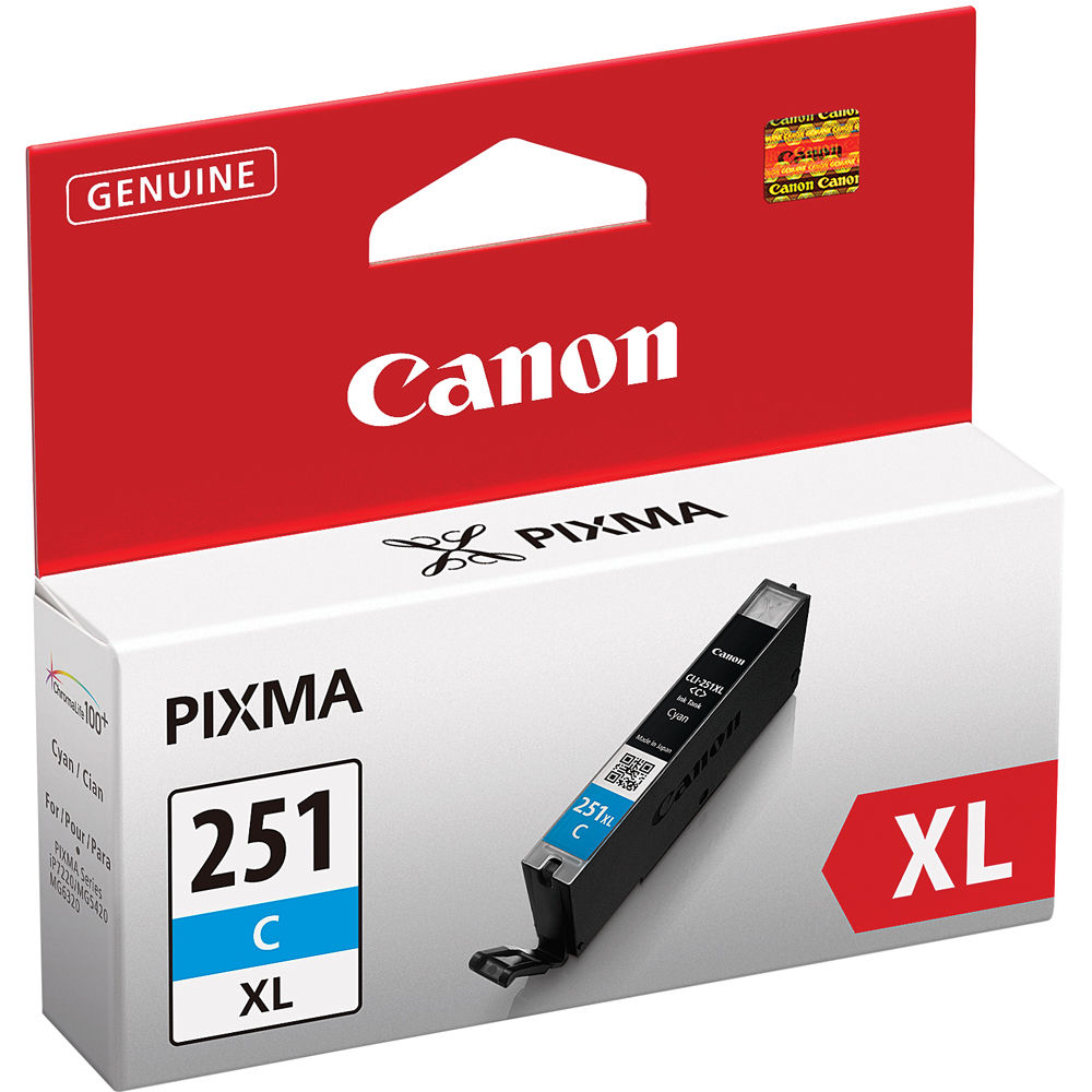 1072ba52acd1b6872e9846cfc0b0e9e0.jpg Tanque de tinta cian de alta capacidad Canon CLI-251C XL - Imagen 1