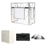 American DJ Pro Event TBL 2 Kit con malla, bolsa y estantes (plateado | blanco)