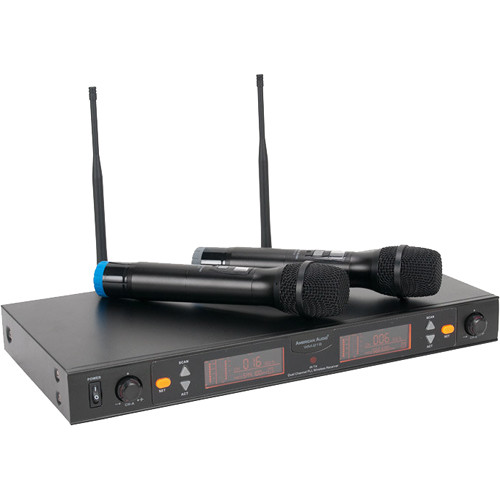 12318df44c46f1ce1501f8cd6dd95af0-2.jpg American Audio WM-219 Two-Channel UHF Wireless Handheld Microphone System - Imagen 1