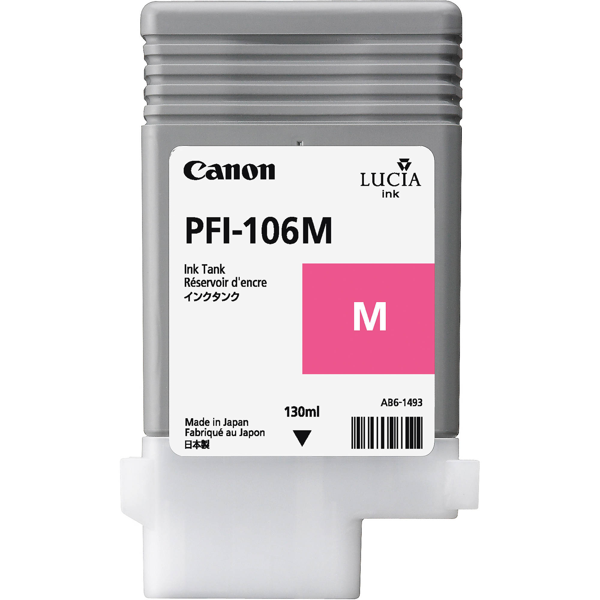 12509ebe1d655d6126f7641f9b905f91.jpg Canon PFI-106M Magenta Ink Cartridge (130mL) - Imagen 1