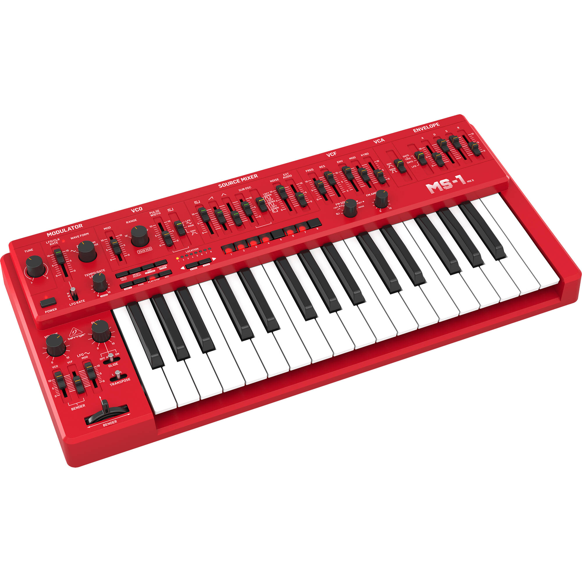 126595a9f9726876c8bd5e012342c071.jpg Behringer MS-1 MK II Sintetizador analógico con kit de interpretación en vivo (rojo) - Imagen 1