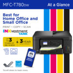 Impresora todo en uno de inyección de tinta a color inalámbrica Brother MFC-T780DW INKvestment Tank - Imagen 5