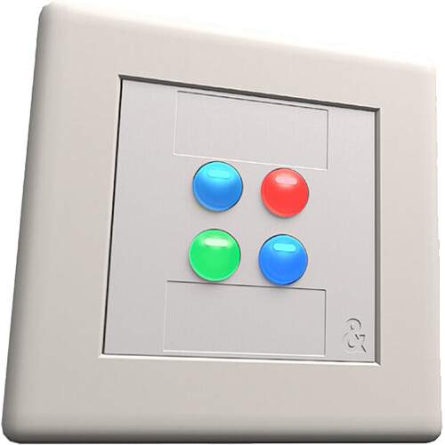 131cf9e97fe9374961983b4806030248.jpg Allen & Heath Controlador de placa de pared Decora programable de cuatro botones IP4 (blanco) - Imagen 1
