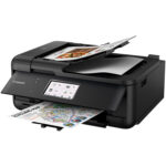 Canon PIXMA TR8620a Wireless Home Office All-in-One Printer with CLI-281 5-Color Ink Tanks and 5 x 5" Photo Paper Kit - Imagen 2