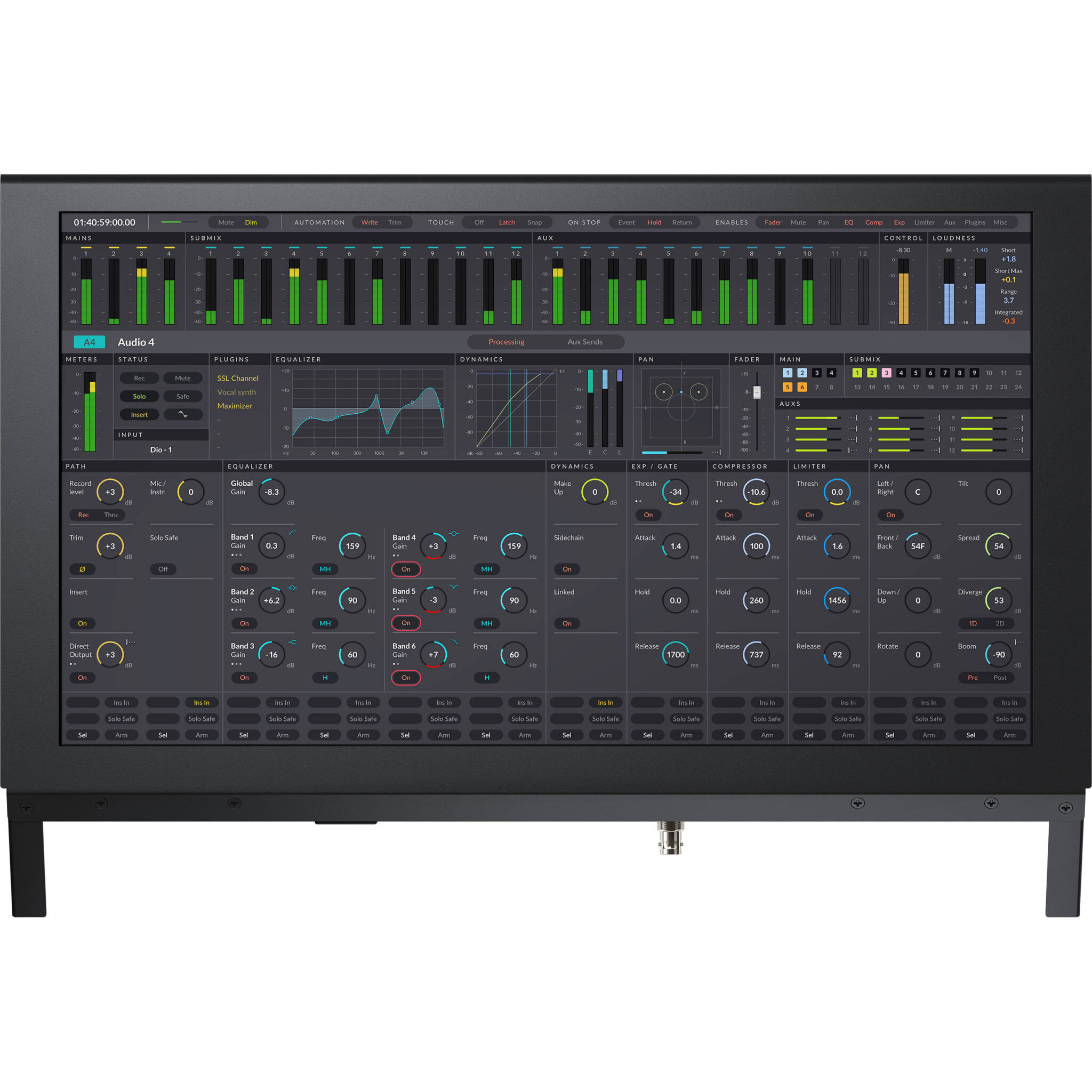 1465d162a60dfb4a4e8cb593f8bcd7ea.jpg Monitor LCD de consola Blackmagic Design Fairlight - Imagen 1