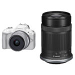 Canon EOS R50 Mirrorless Camera with 18-45mm and 55-210mm Lenses Kit (White)