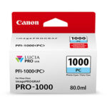 Tanque de tinta cian fotográfica Canon PFI-1000 PC LUCIA PRO (80 ml) - Imagen 3