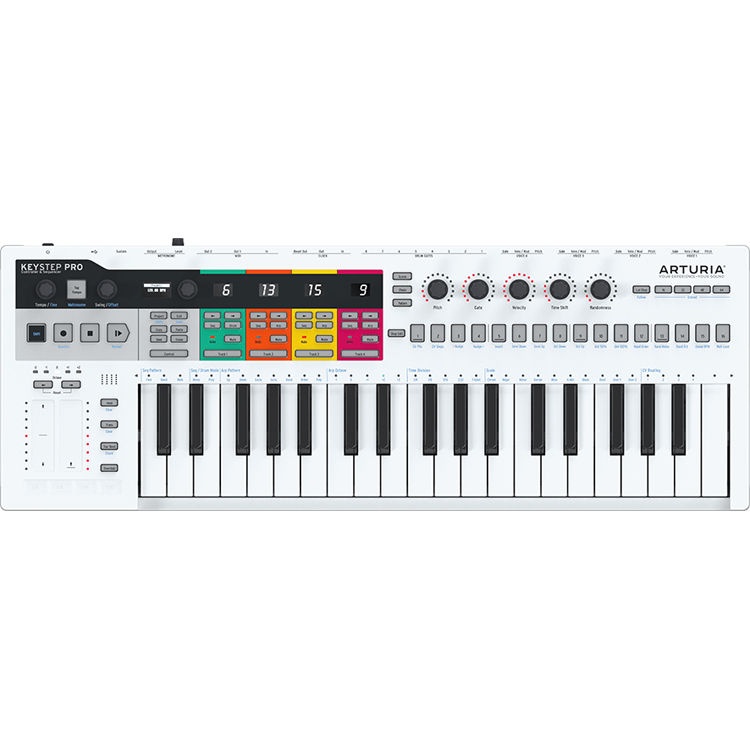 15ed01510e3c7e3b299013c97b0d44e9.jpg Controlador de rendimiento y secuenciación multifuncional Arturia KeyStep Pro (blanco) - Imagen 1