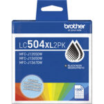 Brother MFC-J1365DW INKvestment All-in-One Color Inkjet Printer with LC504XL2PKS High-Yield Black Ink Cartridges Kit - Imagen 2