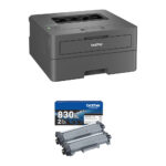 Impresora láser monocromática compacta inalámbrica Brother HL-L2405W con dos cartuchos de tóner negros de alto rendimiento - Imagen 3
