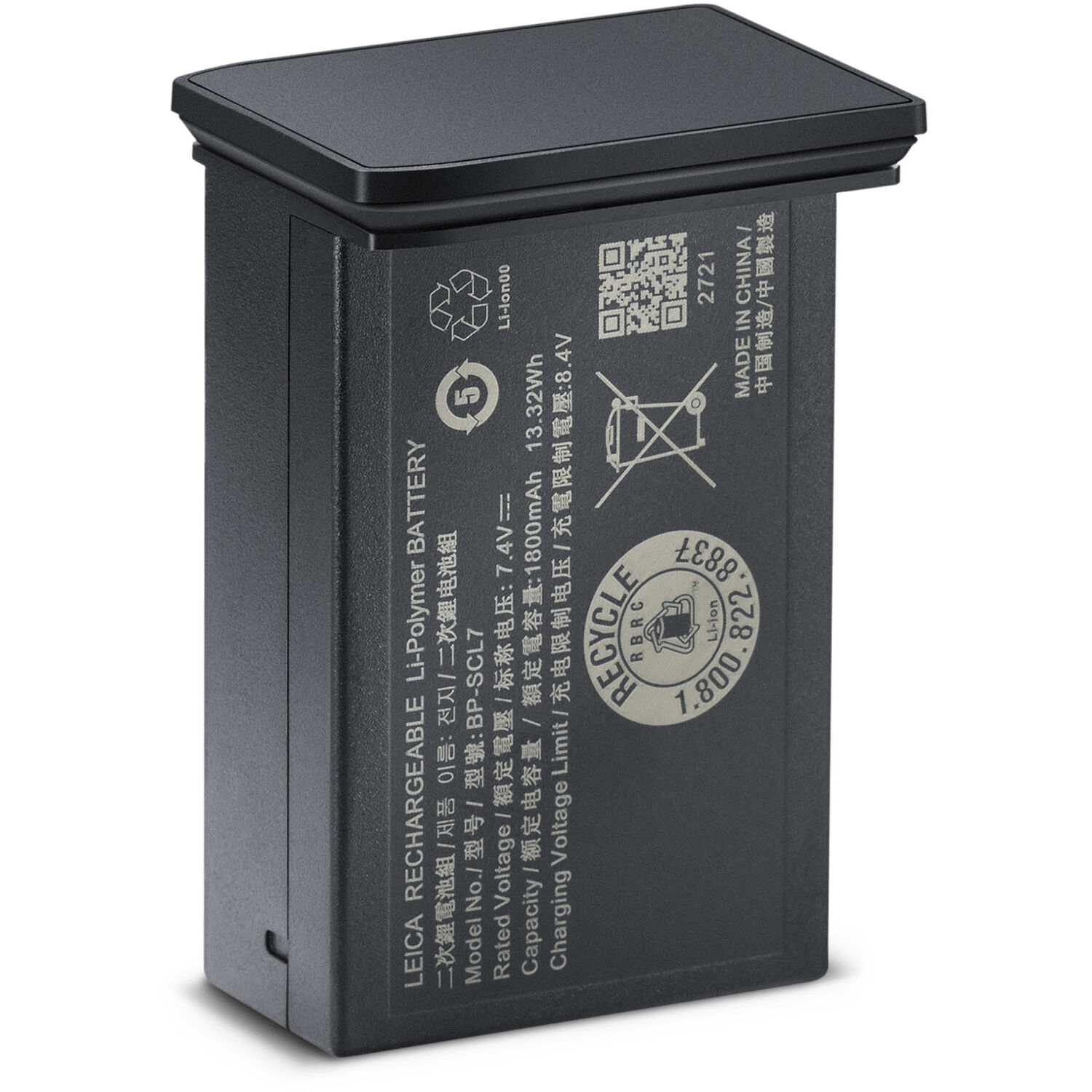 1736355a43b5ba538d6989b7834103d8.jpg Batería de iones de litio Leica BP-SCL7 (negra) - Imagen 1
