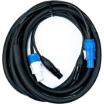 American DJ 3-Pin XLR + powerCON In/Out Combo Link Cable (12')