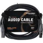 American DJ Accu-Cable XLR Male to XLR Female Balanced Audio Cable (25')