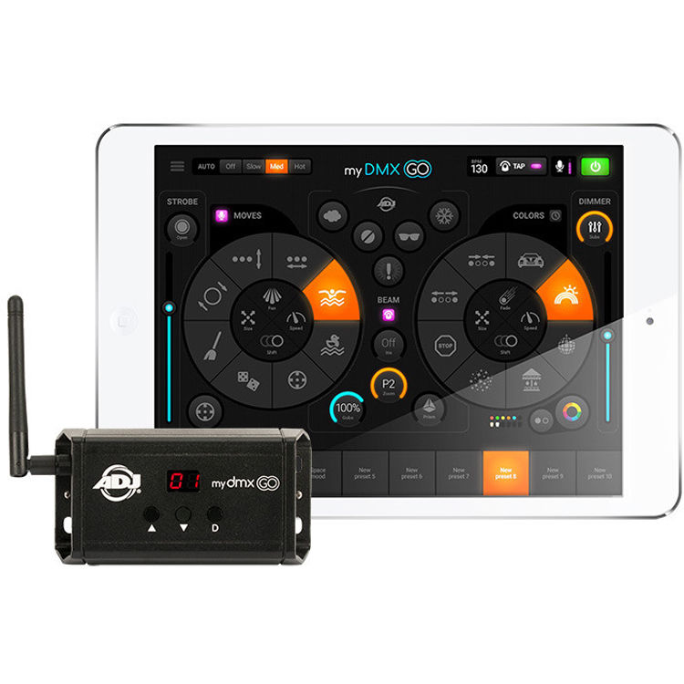 1ce90819ee672d14f312d97b38c9aa5d.jpg American DJ myDMX Go - Sistema de control de iluminación DMX con interfaz Wi-Fi/USB (iPad/Android) - Imagen 1