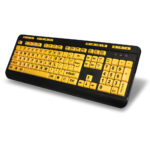 Adesso EasyTouch 132 Luminoso 4x Teclado de escritorio multimedia con impresión grande