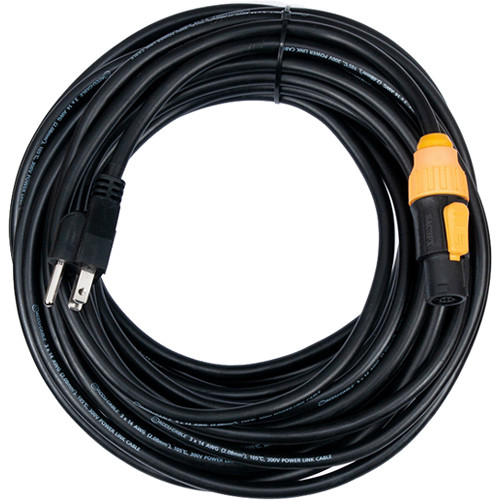 1e5bf1a0b42f9e609f909788443468ae.jpg American DJ IP65 Power Link to Edison 3-Prong Power Cable, 50' - Imagen 1