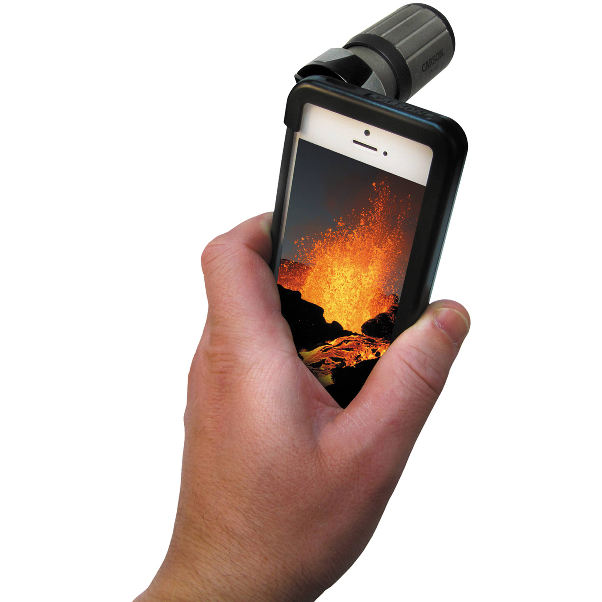 1ee201b98b160480e9fa452cdcc3c1e6.jpg Carson HookUpz Adaptador para iPhone 5/5s/SE con monocular - Imagen 1