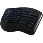 Adesso Tru-Form 150 Teclado ergonómico iluminado de 3 colores (negro) - Imagen 2