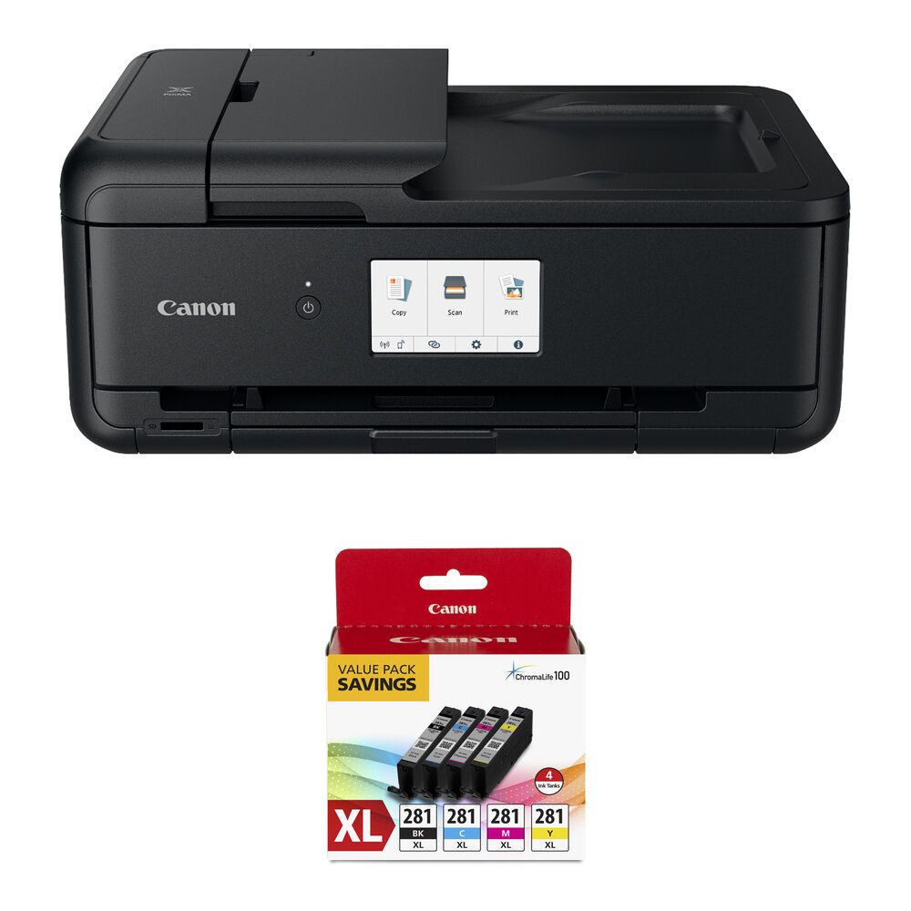 1f8d26af5e62d7fdc7beef5a2e61c182.jpg Canon Pixma TS9520a Wireless All-in-One Inkjet Printer with CLI-281 XL 4-Color Ink Tank Value Pack Kit (Black) - Imagen 1