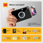 Cámara digital instantánea Kodak PRINTOMATIC+ de 10 MP con paquete de regalo (negro) - Imagen 4
