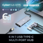 Ahora CyberHub 4035 Concentrador multipuerto USB-C 6 en 1 - Imagen 9