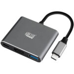 Estación de acoplamiento multipuerto USB-C 3 en 1 Adesso (compatible con TAA)
