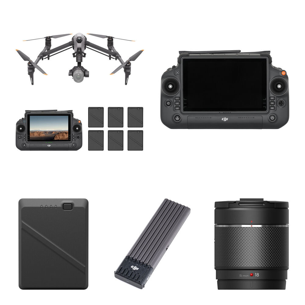 23ef023319d204f6a63a8a56b33fe589.jpg Drone DJI Inspire 3 con almacenamiento PROSSD de 1 TB y kit de lentes de 18 mm - Imagen 1