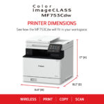 Canon imageCLASS MF753Cdw Multifunction Wireless Color Laser Printer - Imagen 3