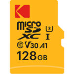 Tarjeta de memoria microSDXC Kodak Ultra Performance UHS-I de 128 GB con adaptador SD